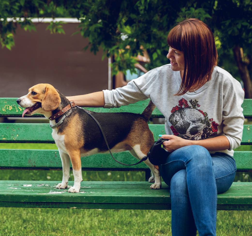 She likes to spend time with her dog